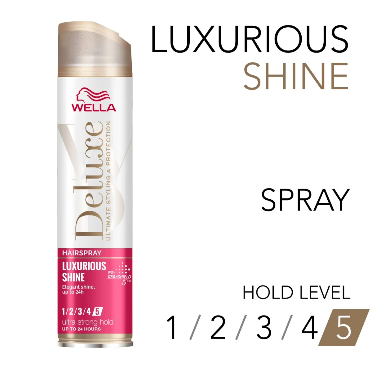 Fixativ pentru par cu fixare ultra puternica Luxorious Shine Wella Deluxe, 250ml, Wella