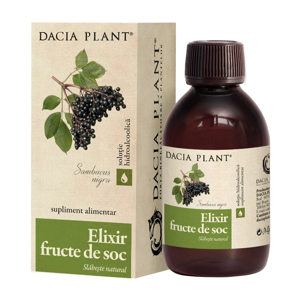 Elixir fructe de soc, 200ml, Dacia Plant