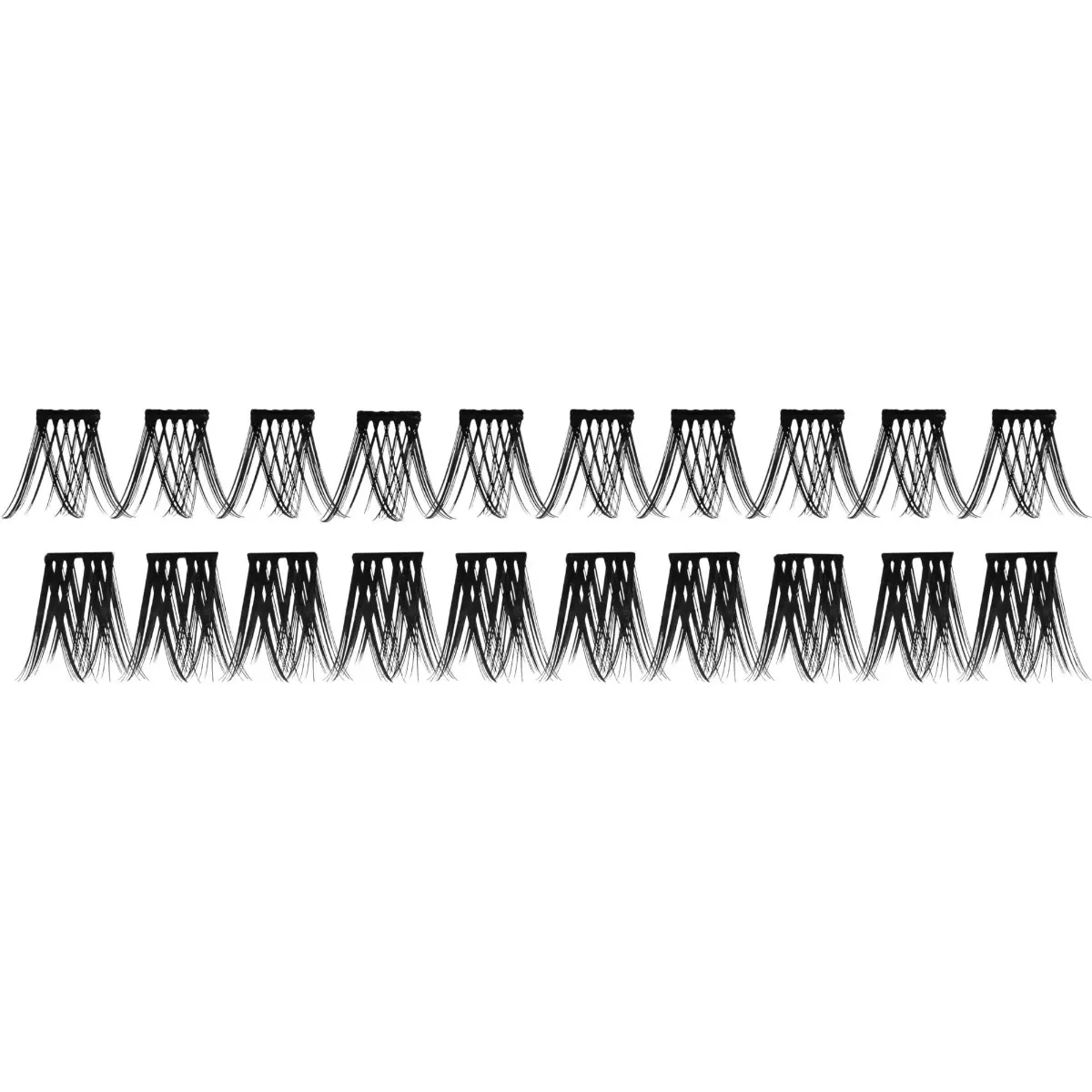 Gene false Faked Volume Cluster Lashes, Black, 20 bucati, Catrice