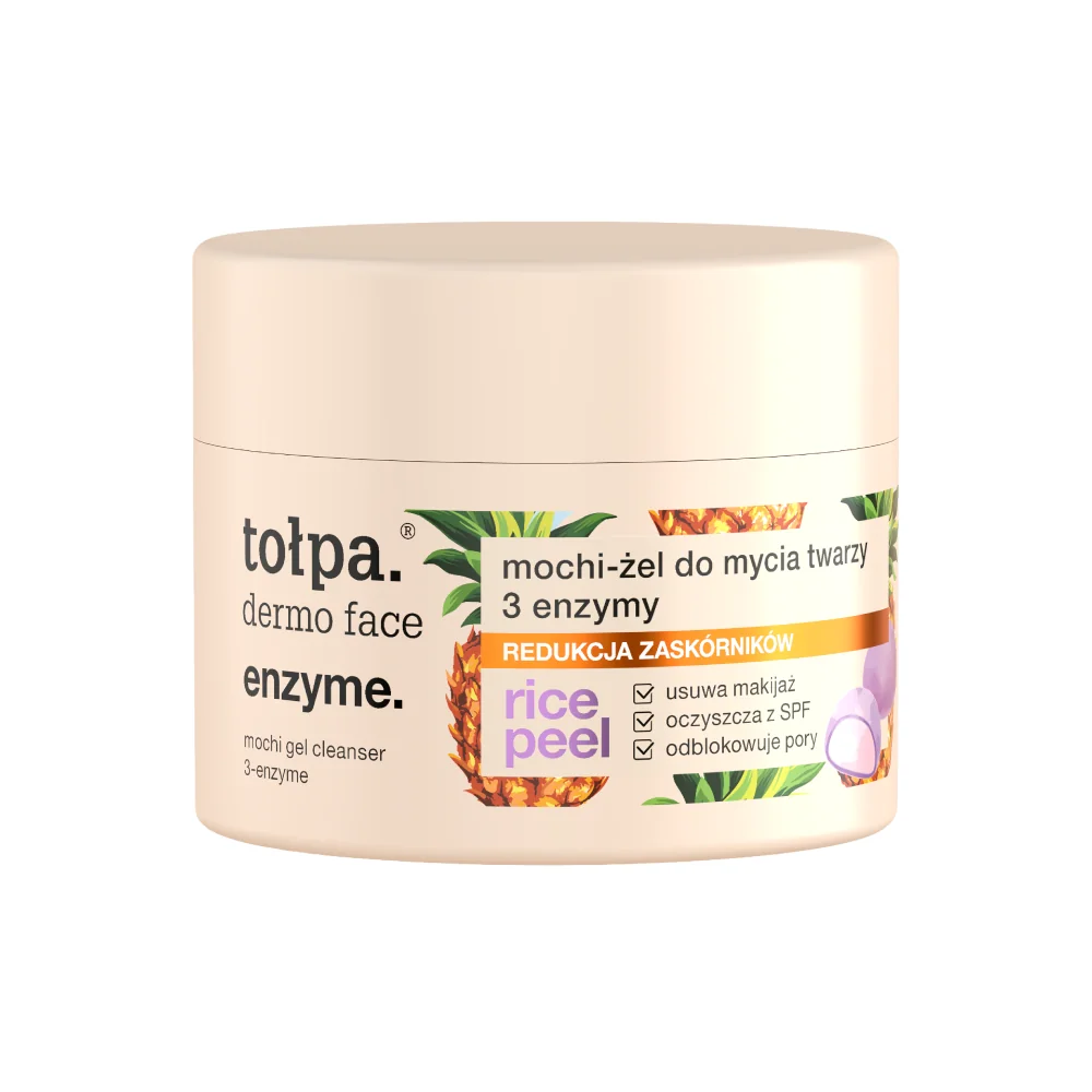 Gel mochi pentru curatarea fetei cu 3 enzime Dermo Face Enzyme, 110g, Tolpa
