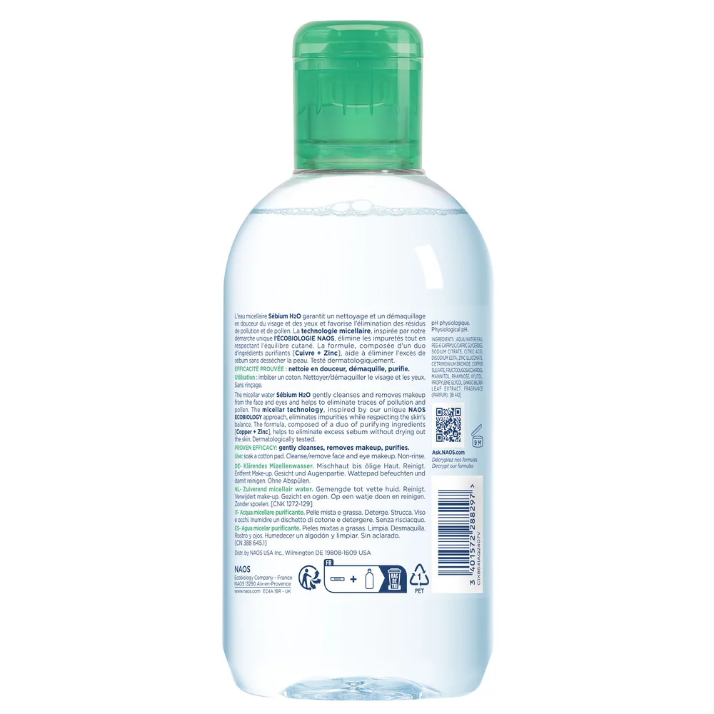 Solutie micelara Sebium H2O, 250ml, Bioderma
