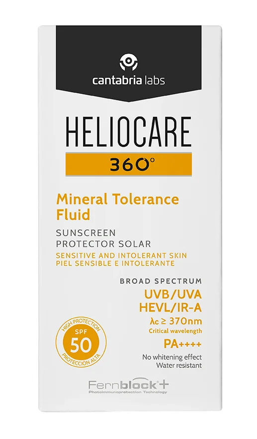 Fluid fotoprotector Mineral Tolerance cu SPF 50, 50ml, Cantabria Labs