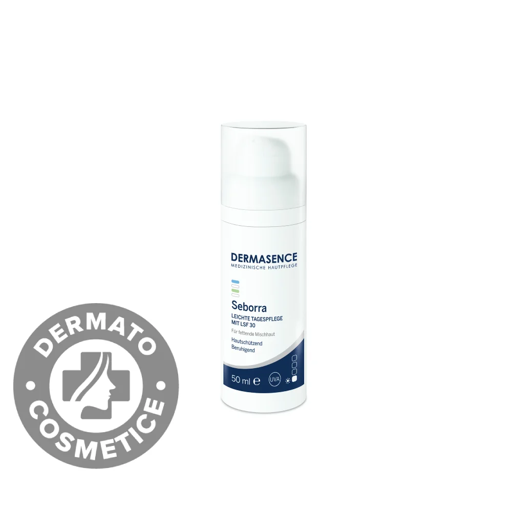 Crema de zi pentru ten gras sau mixt cu protectie solara SPF30 Seborra, 50ml, Dermasence