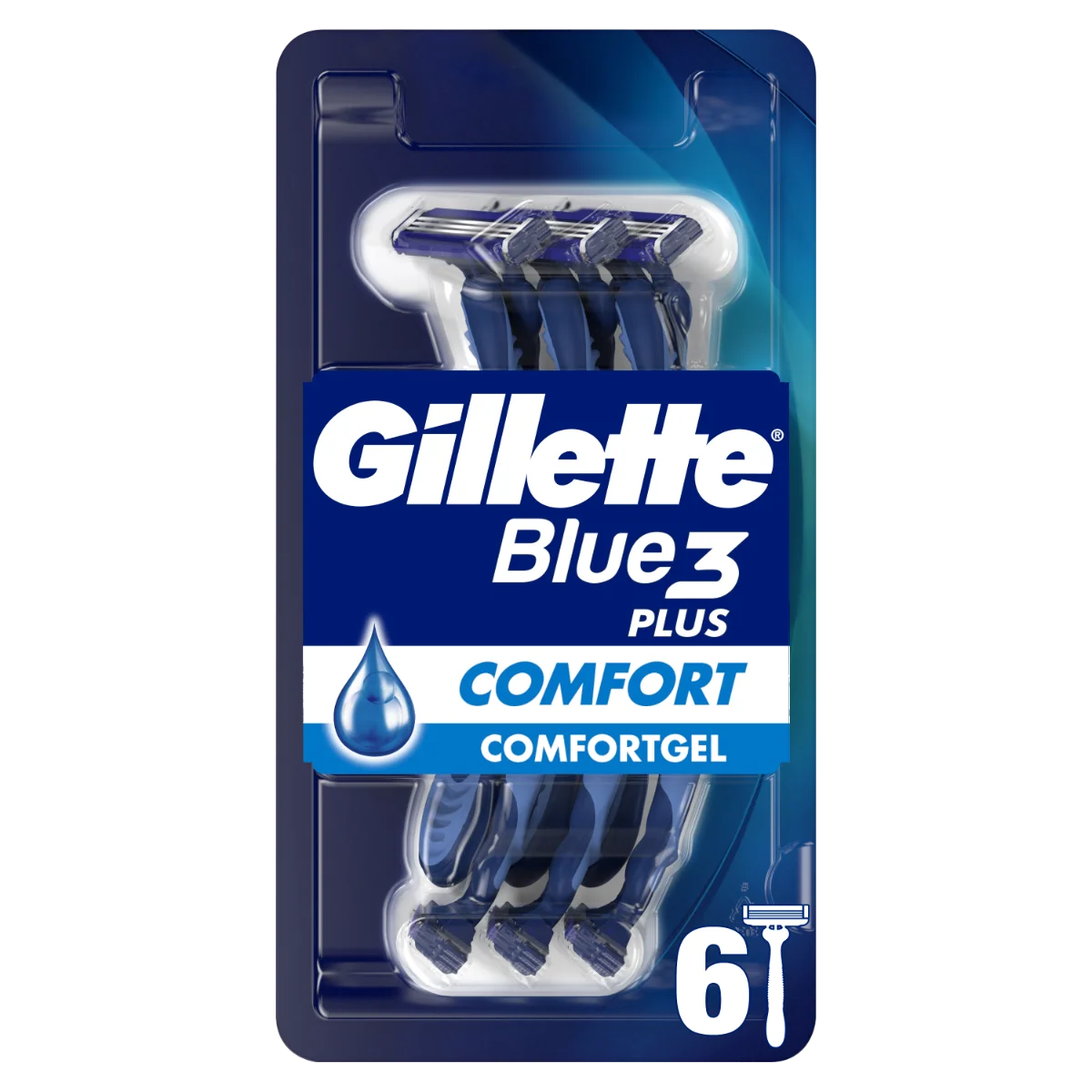 Set aparate de ras de unica folosinta Blue3 Comfort, 6 bucati, Gillette 