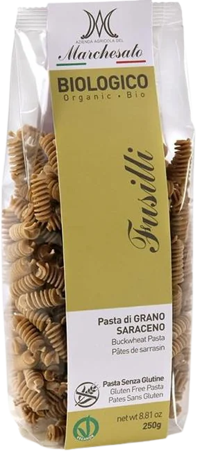 Fusilli din hrisca fara gluten Bio, 250g, Marchesato