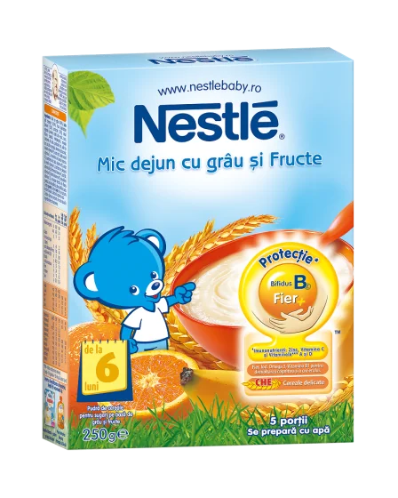 Cereale Mic Dejun cu grau si fructe, 250g, Nestle