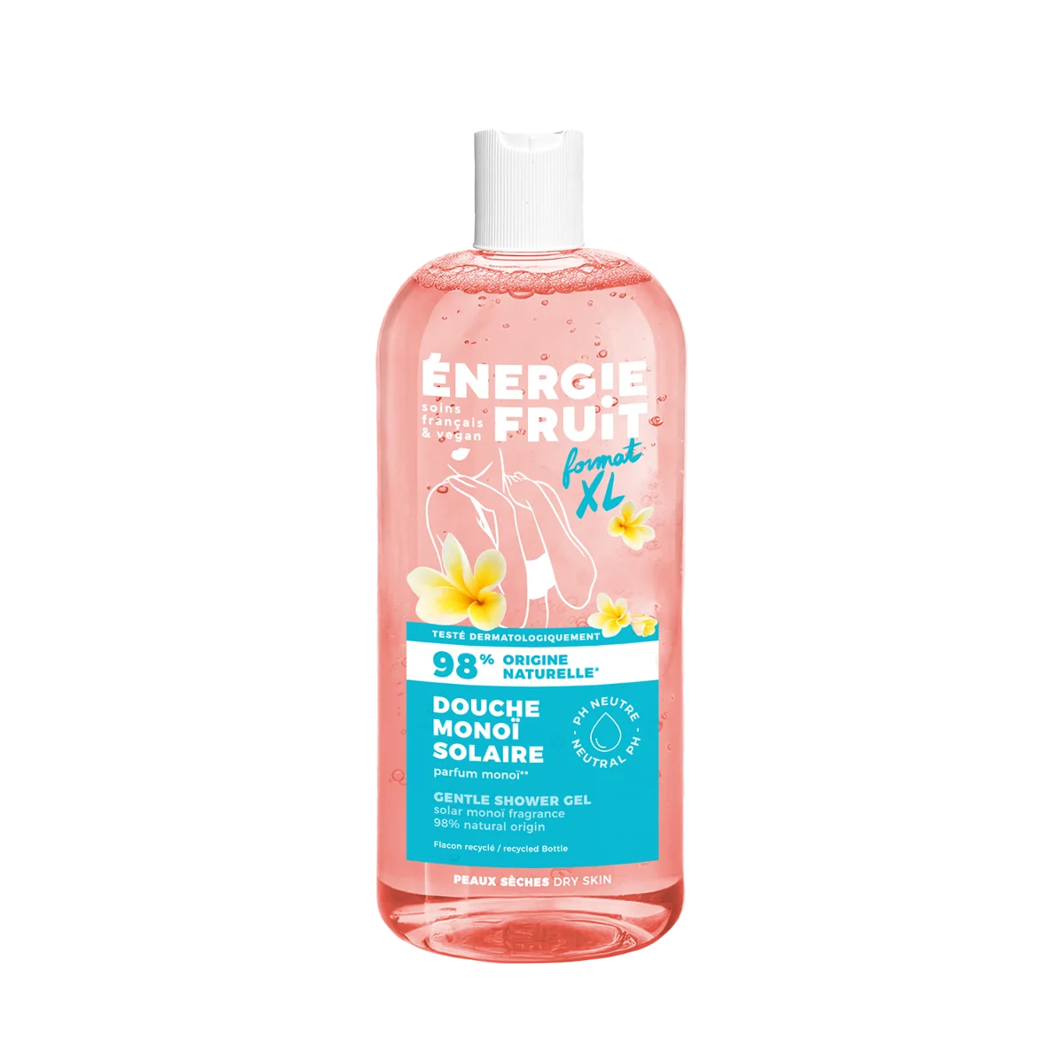 Gel de dus hidratant pentru piele uscata cu Ulei de Monoi, 500ml, Energie Fruit