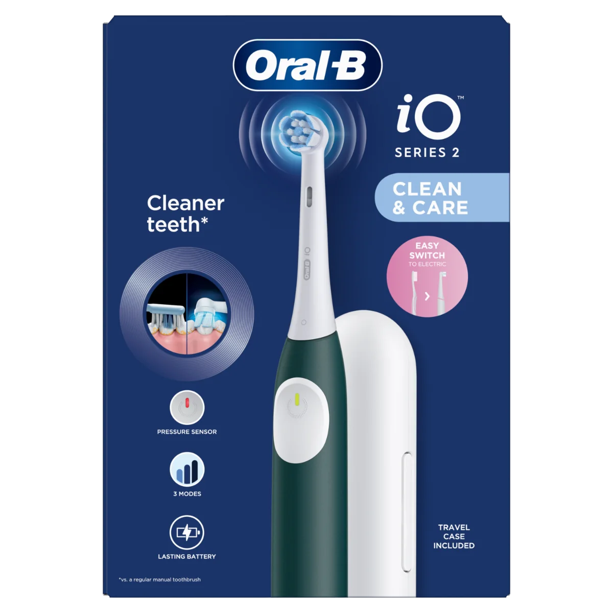 Periuta de dinti electrica iO2 Verde, 1 bucata, Oral-B