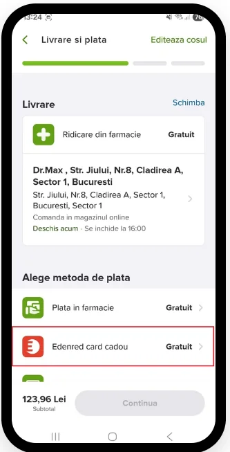 Screenshot aplicatie Dr. Max Screenshot aplicatie Dr. Max