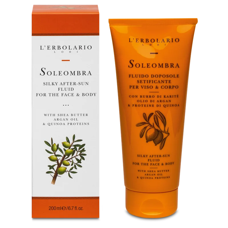 L'Erbolario Fluid Sun dupa plaja cu karite si argan, 200ml