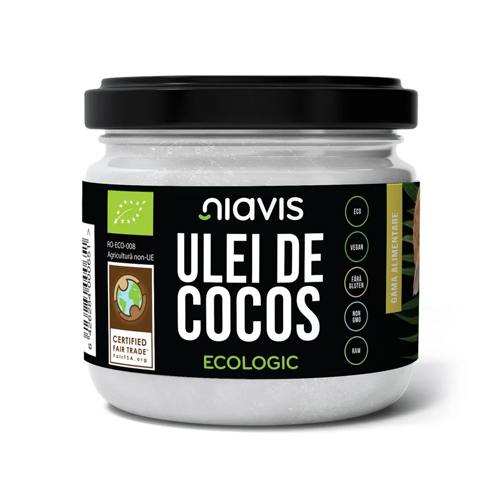 Ulei de cocos extravirgin ecologic, 200g, Niavis