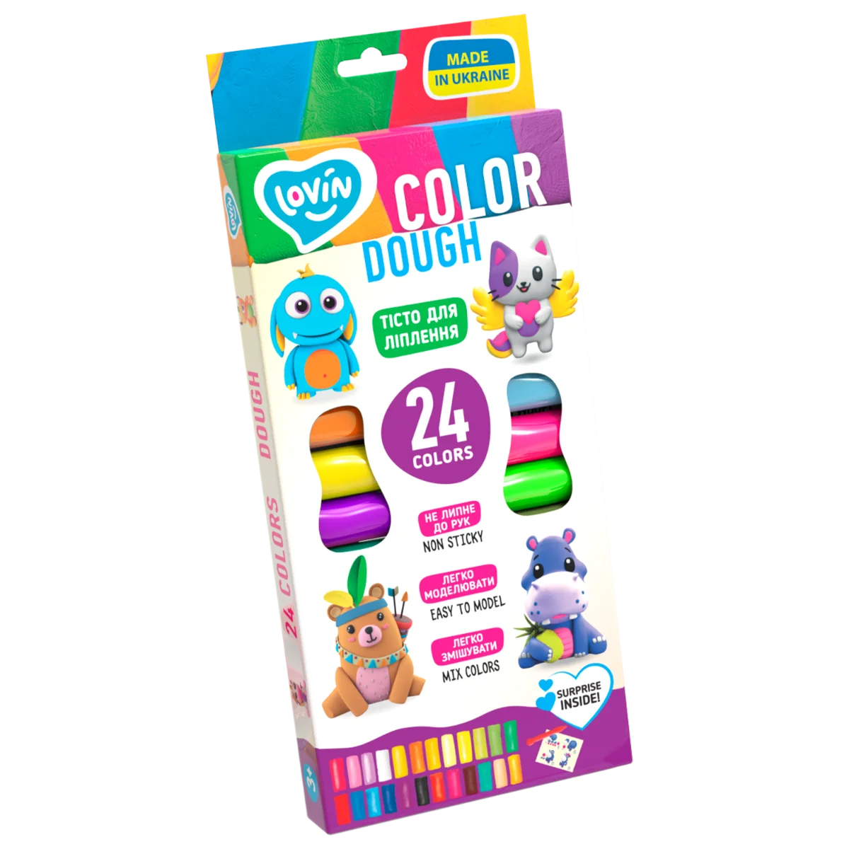 Set plastilina Lovin Shine&Aroma Dough, 24 x15g, Oktoclay