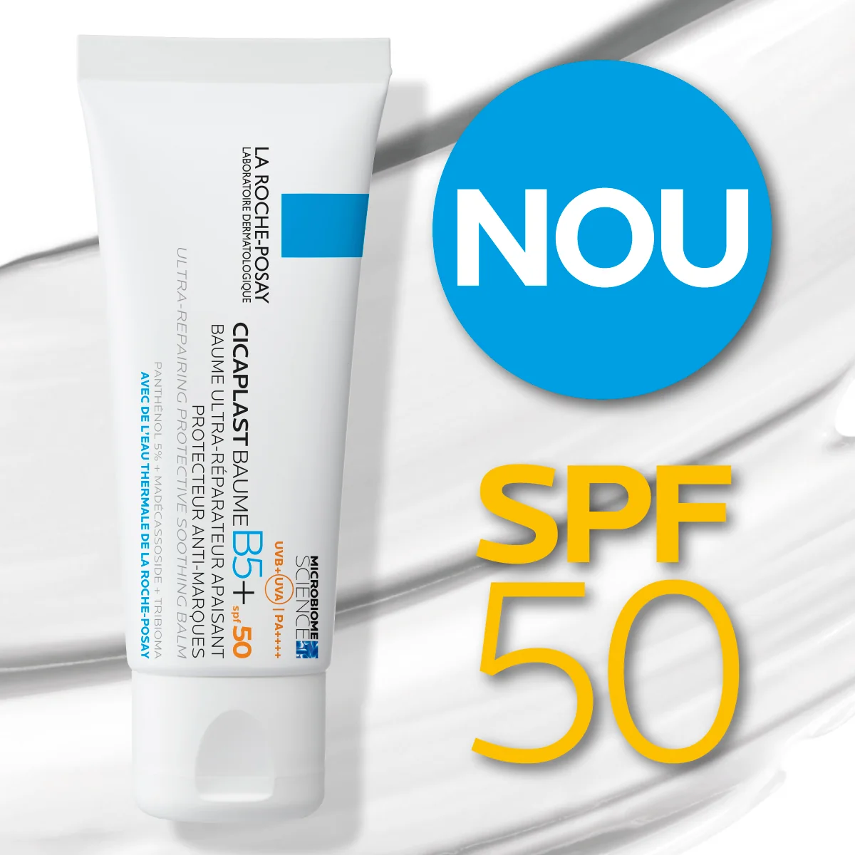 Balsam ultra-reparator calmant protector anti-pete pigmentare Cicaplast Baume B5+ SPF50, 40ml, La Roche-Posay