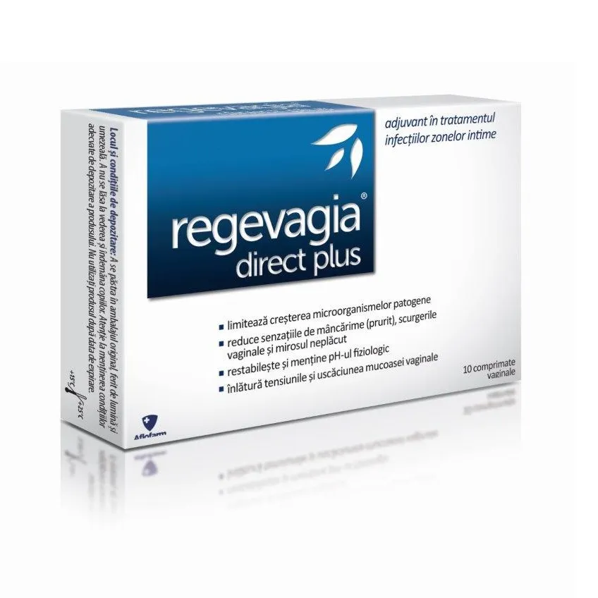 Regevagia Direct Plus, 10 comprimate vaginale, Aflofarm