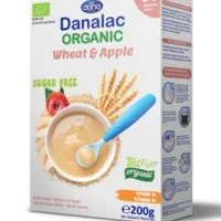 Mancare pentru bebelusi bio Cereale Grau & Mar 6m+ fara zahar, 200g, Danalac
