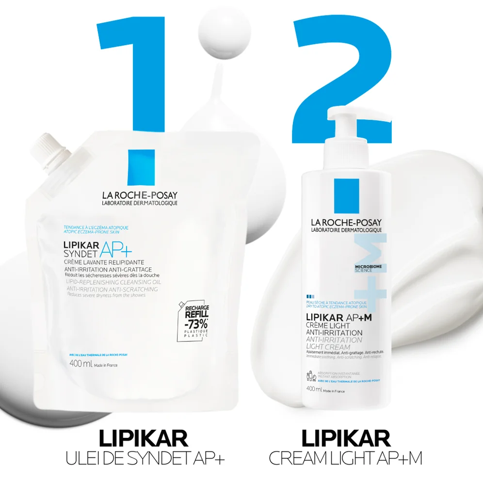PACHET PROMOTIONAL LIPIKAR Syndet AP+ 400ml + LIPIKAR Syndet AP+ 400ml REZERVA REFILL PACHET PROMOTIONAL LIPIKAR Syndet AP+ 400ml + LIPIKAR Syndet AP+ 400ml REZERVA REFILL