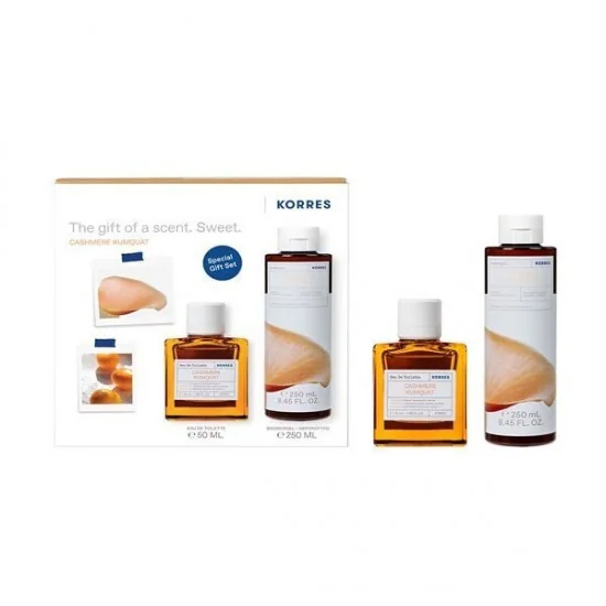 Pachet Cashmere Kumquat Apa de toaleta 50ml + Gel de dus 250ml, Korres