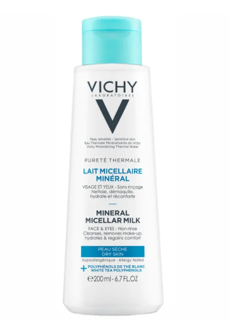 Lapte micelar de curatare si demachiere Purete Thermale pentru ten uscat, 200ml, Vichy