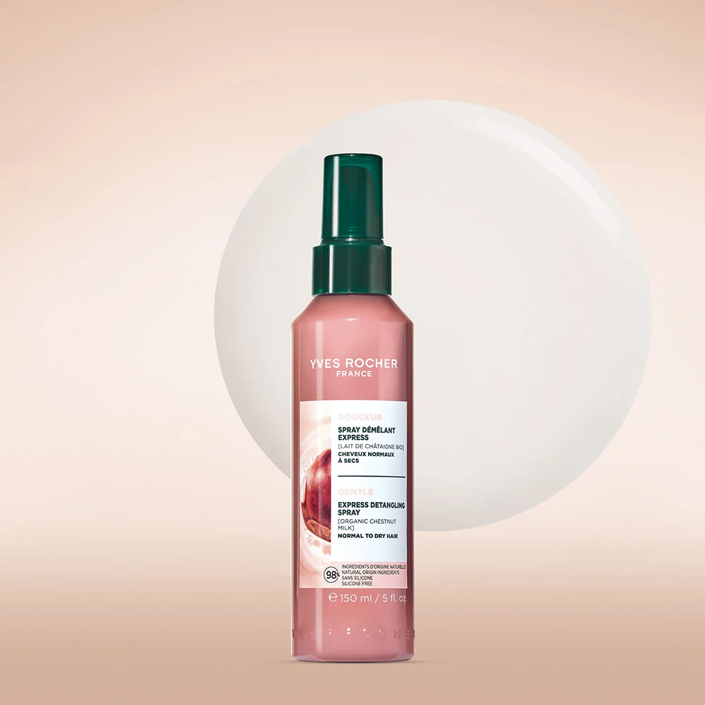 Spray pentru descurcarea parului cu lapte de castane bio Botanical, 150ml, Yves Rocher