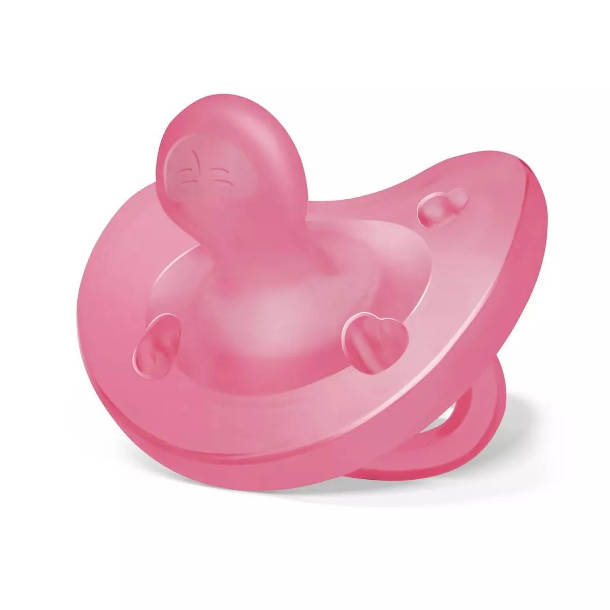 Suzeta anatomica din silicon PhysioSoft 16-36 luni Roz, 1 bucata, Chicco