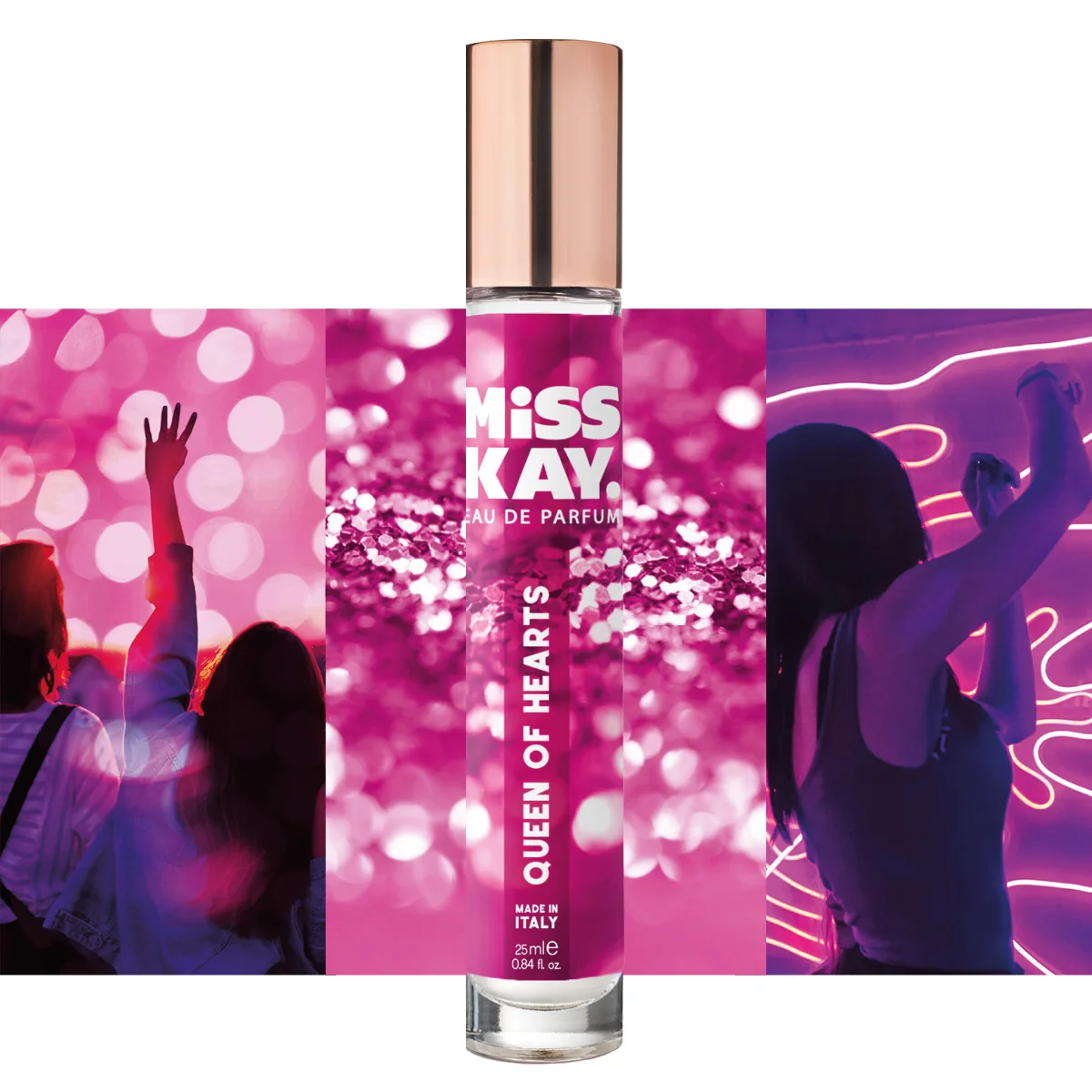 Apa de parfum pentru femei Queen of hearts, 25ml, Miss Kay 