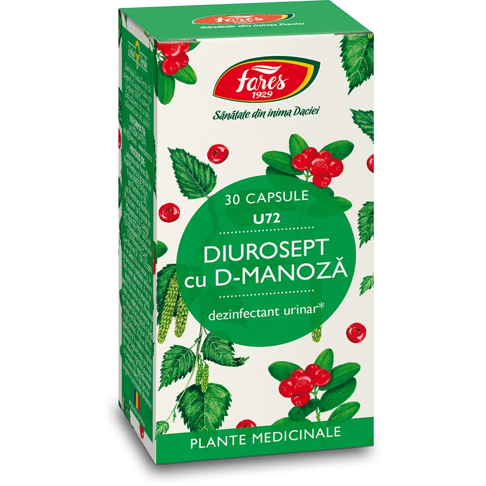 Diurosept cu D-manoza, 30 capsule, Fares