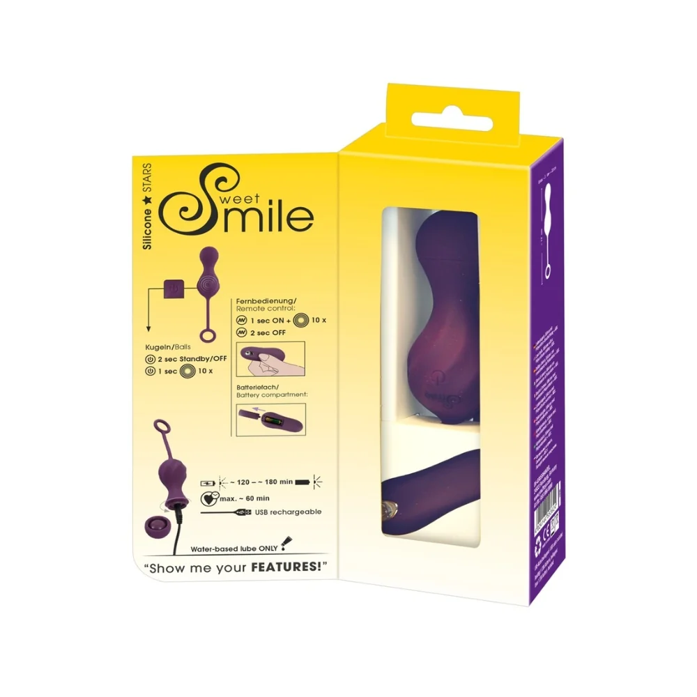 Bile vaginale cu control de la distanta, 1 bucata, Sweet Smile