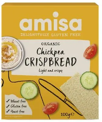 Crispbread cu naut fara gluten Bio, 100g, Amisa