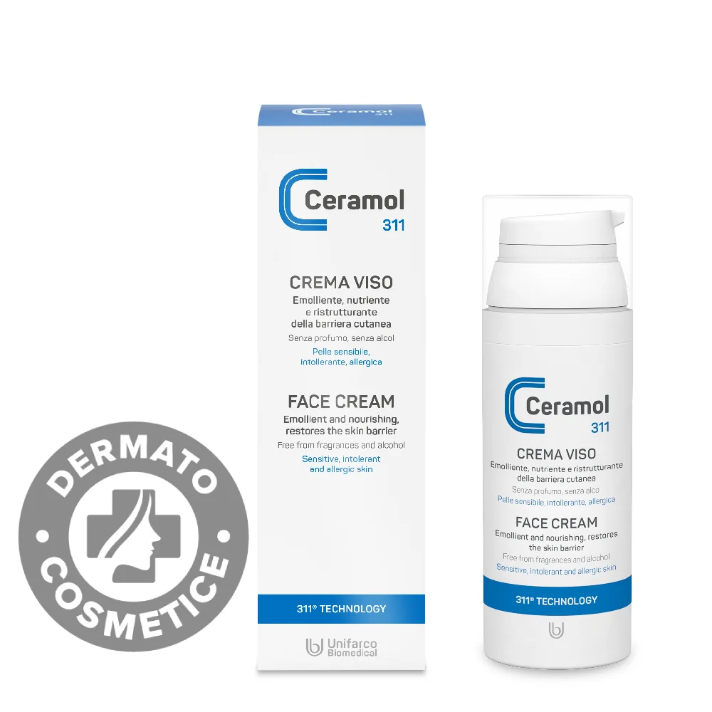Crema de fata hidratanta pentru ten sensibil si reactiv 311, 50ml, Ceramol