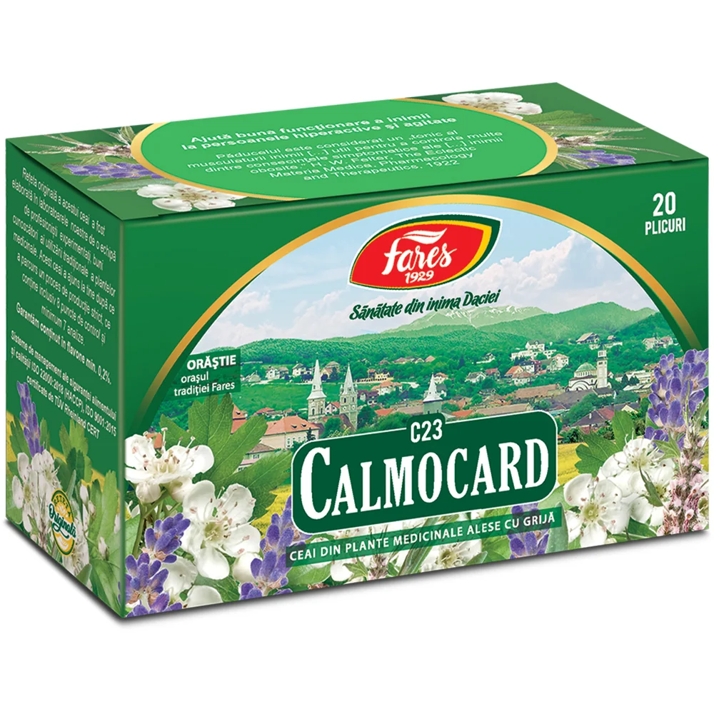 Ceai Calmocard C23, 20 plicuri, Fares 