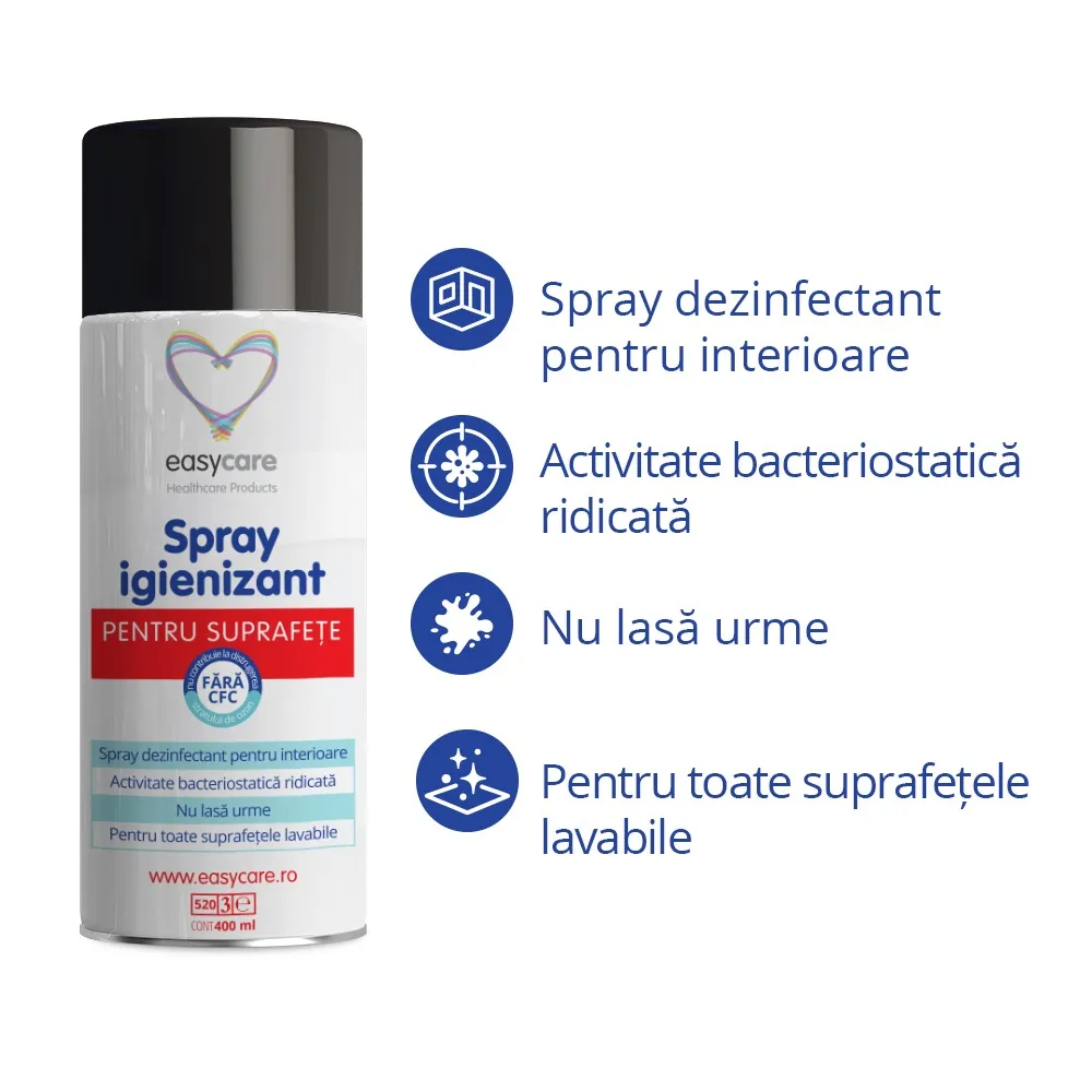 Spray igienizant pentru suprafete, 400ml, Easycare 