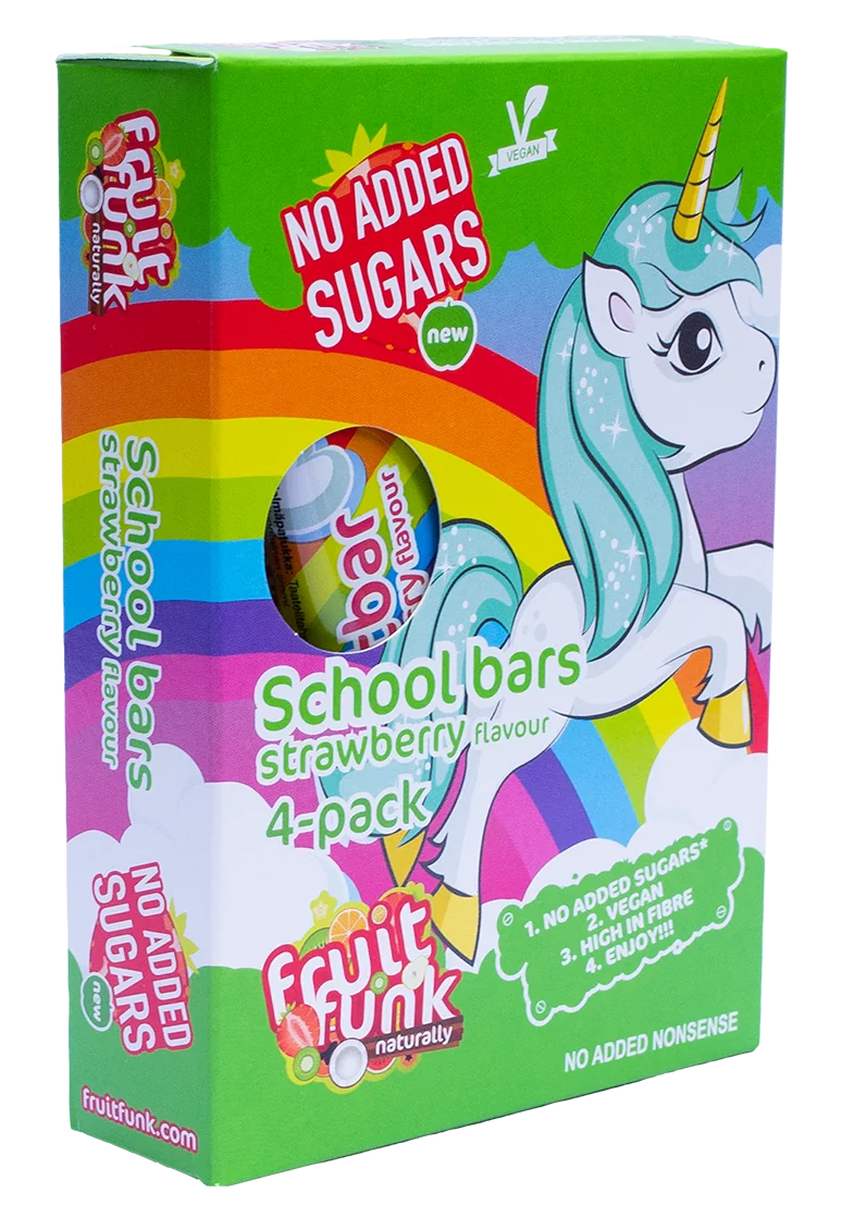 Batoane din fructe cu capsuni Unicorn, 80g, Fruit Funk