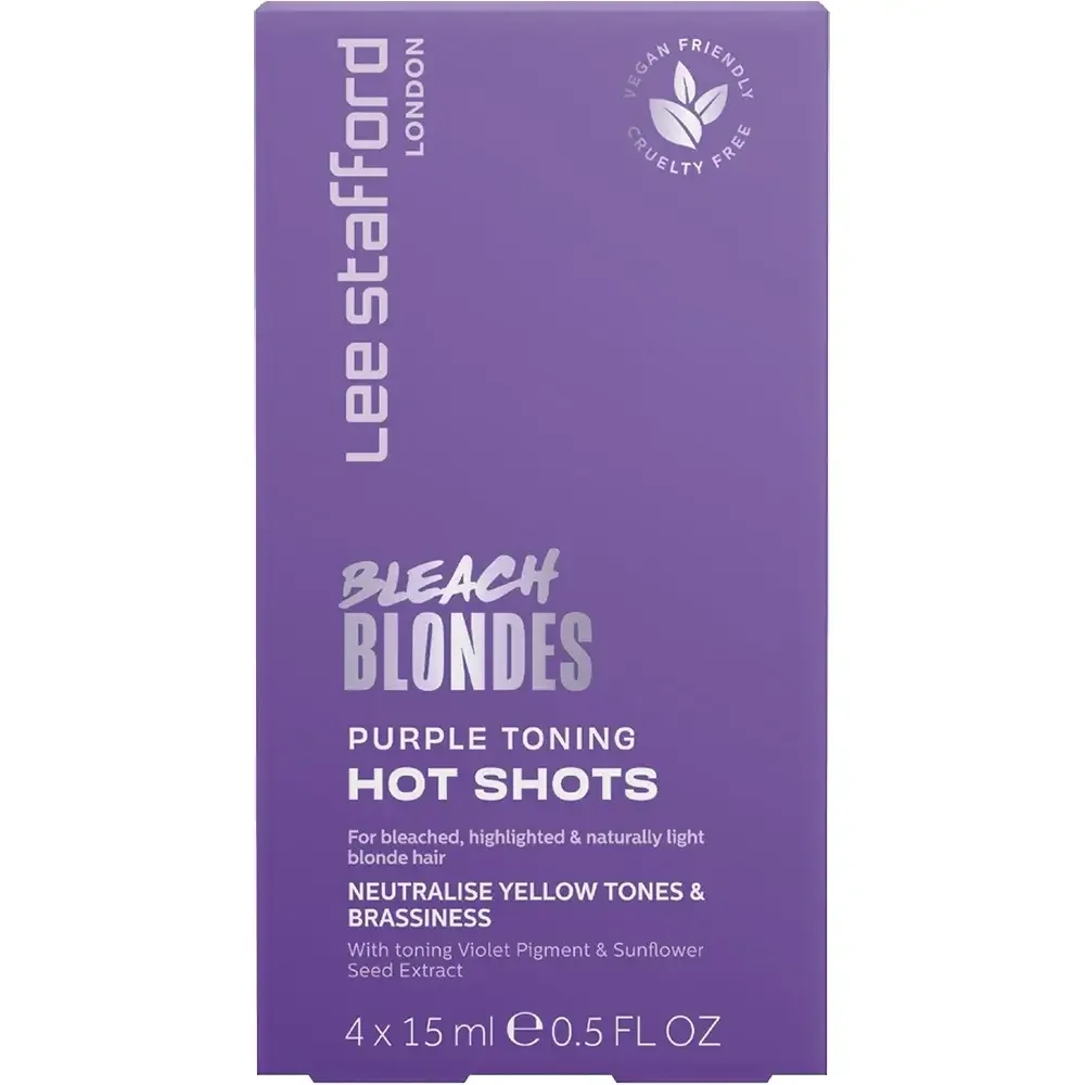 Balsam nuantator Bleach Blondes Purple Toning, 4x15ml, Lee Stafford 
