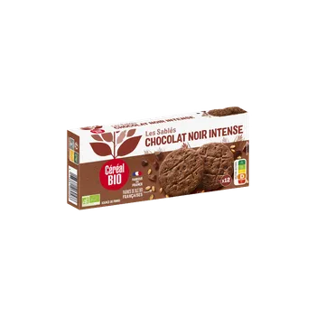Biscuiti cu ciocolata neagra, 132g, Cereal Bio 