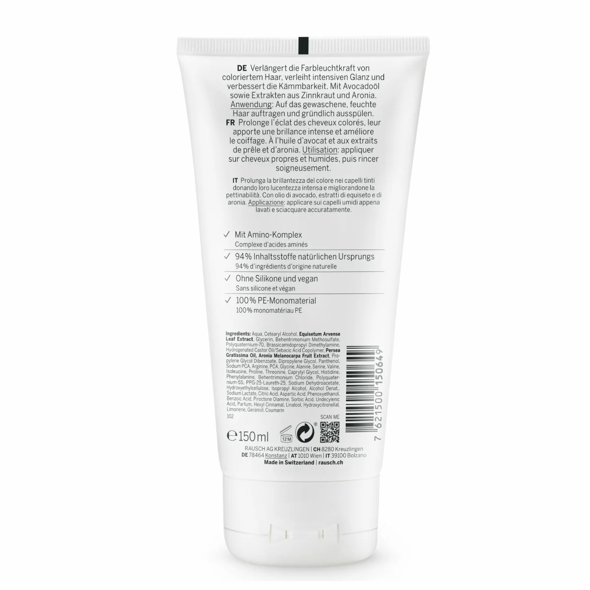Balsam pentru par vopsit cu avocado, 150ml, Rausch