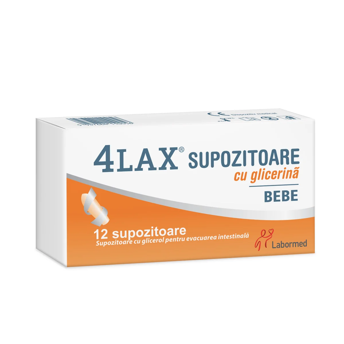 Supozitoare cu glicerina pentru bebe de la 2 ani 4Lax, 12 supozitoare, Labormed