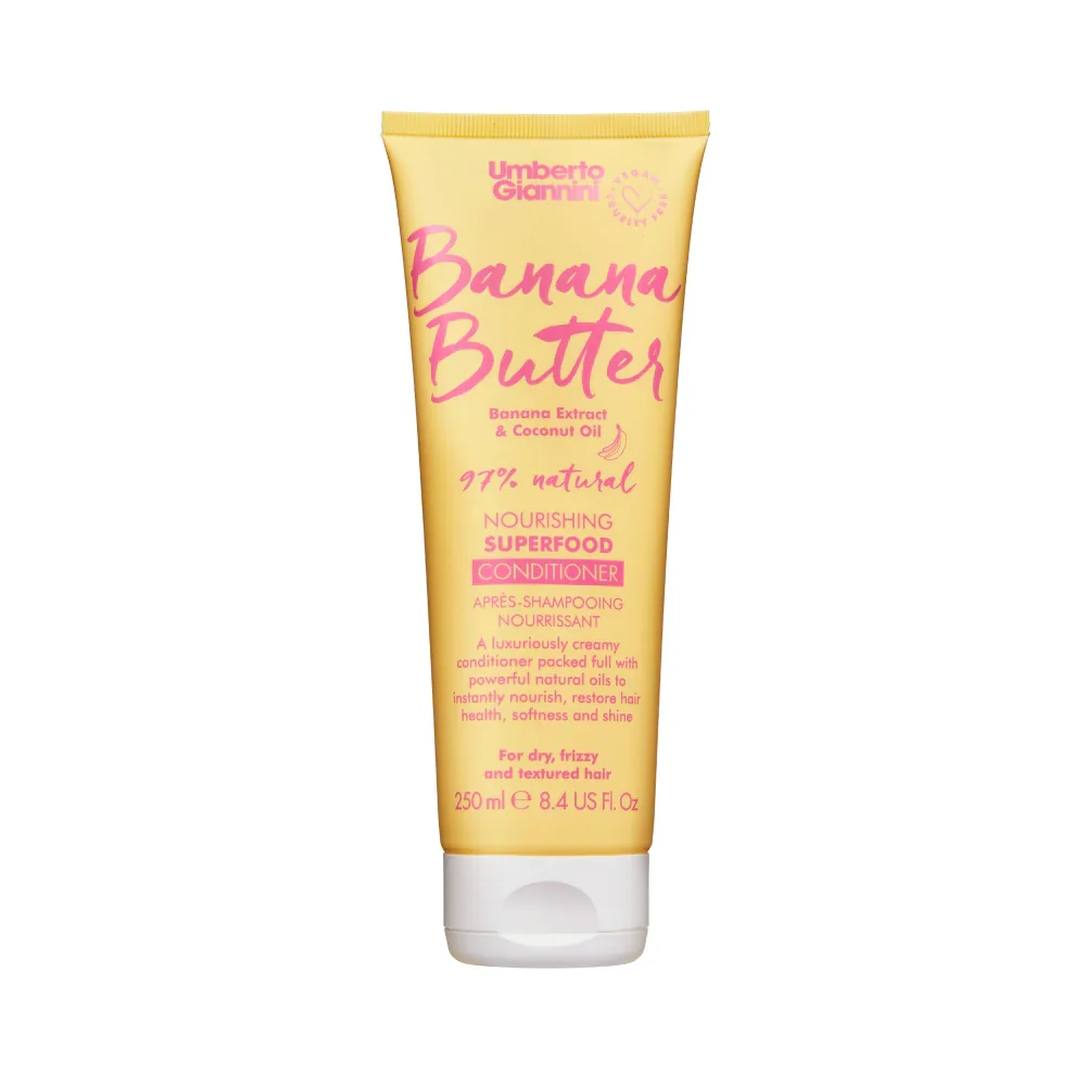 Balsam hranitor pentru par uscat frizzy si texturat Banana Butter, 250ml, Umberto Giannini 