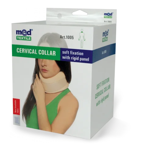 Guler cervical cu fixare usoara si tija de sustinere Nr. 3, 1 bucata, MedTextile 