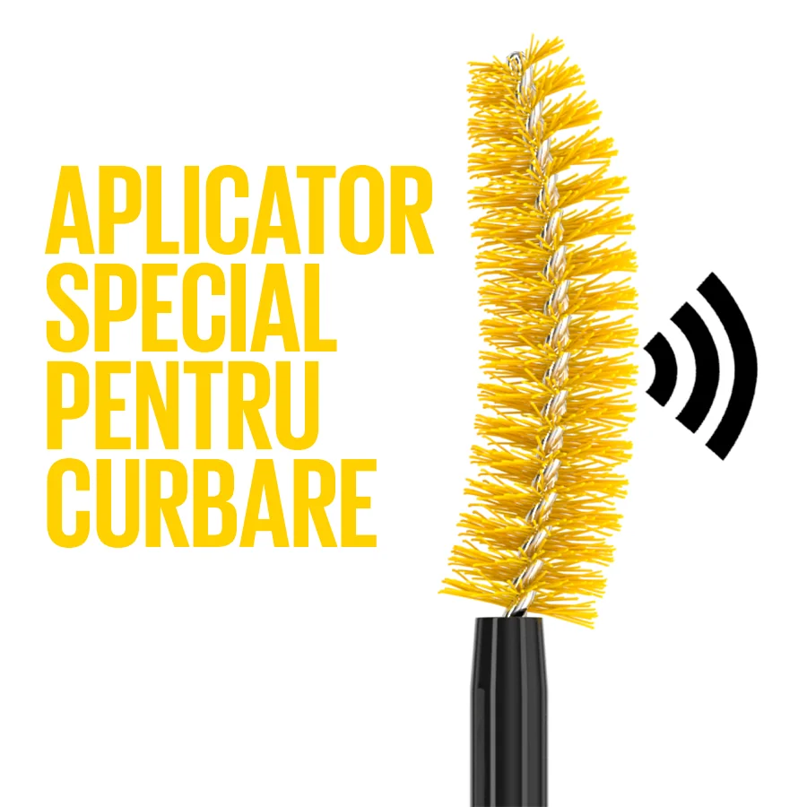 Mascara pentru volum si curbare Very Black The Colossal Curl Bounce, 10ml, Maybelline