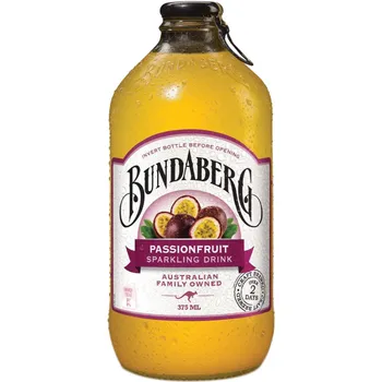 Bautura carbogazoasa cu suc de fructul pasiunii fara alcool Bundaberg, 375ml, SanoVita 