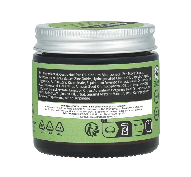 Deodorant crema 100% natural cu aroma de Green Touch, 40ml, Niyok