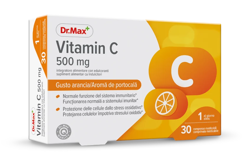 Dr. Max Vitamin C 500 mg, 30 comprimate masticabile