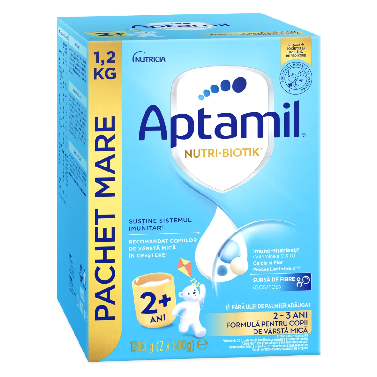 Formula de lapte pentru copii de varsta mica 2-3 ani NUTRI-BIOTIK 2+, 1200g, Aptamil