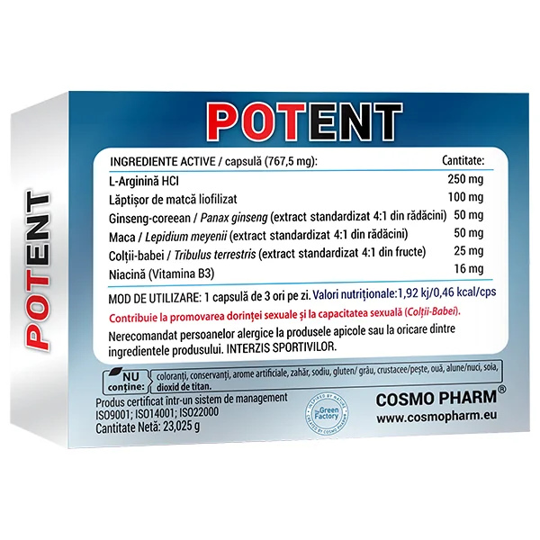 Potent, 30 capsule, Cosmopharm