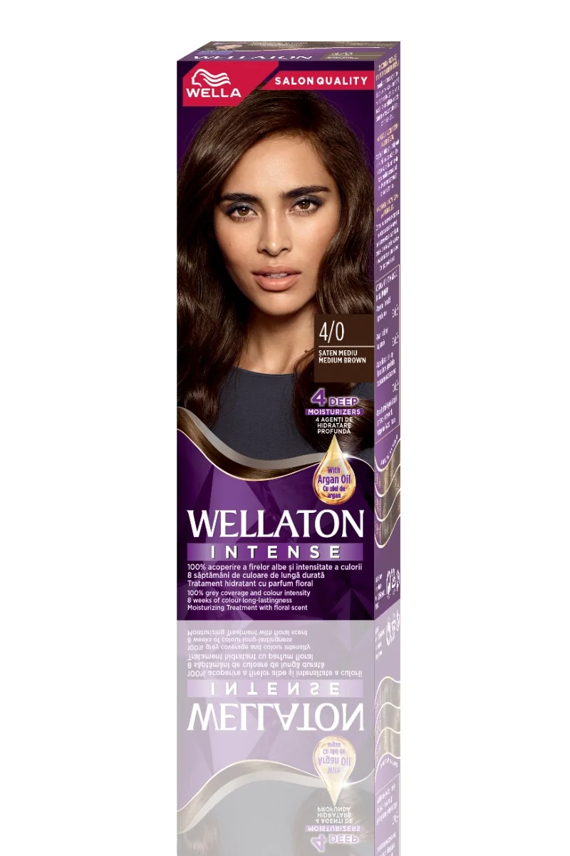 Vopsea de par permanenta Saten Mediu 4.0 Wellaton, 110ml, Wella