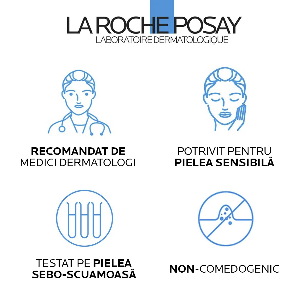 Crema anti-scuame hidratanta si calmanta Toleriane Kerium DS, 40ml, La Roche Posay