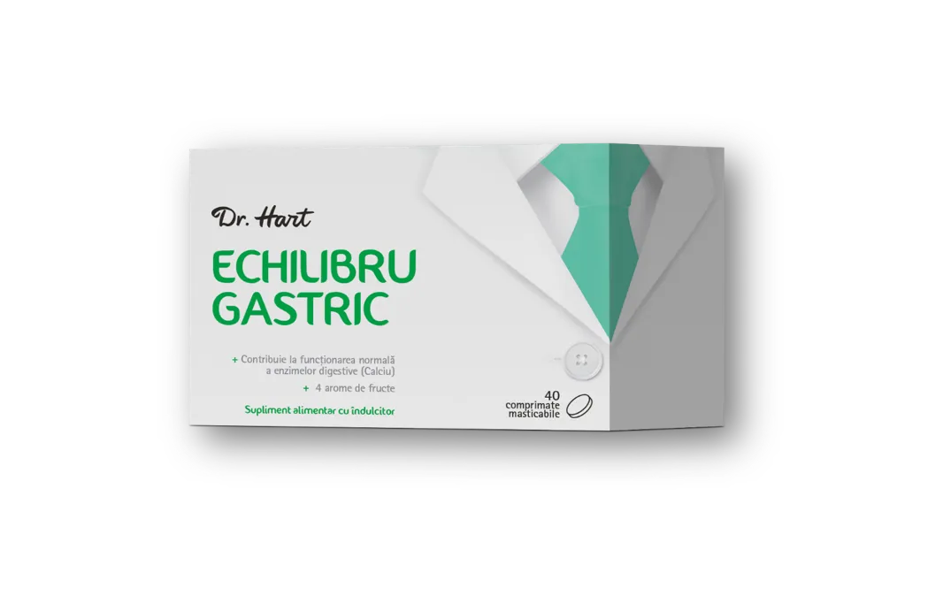 Dr.Hart Echilibru gastric, 40 comprimate masticabile