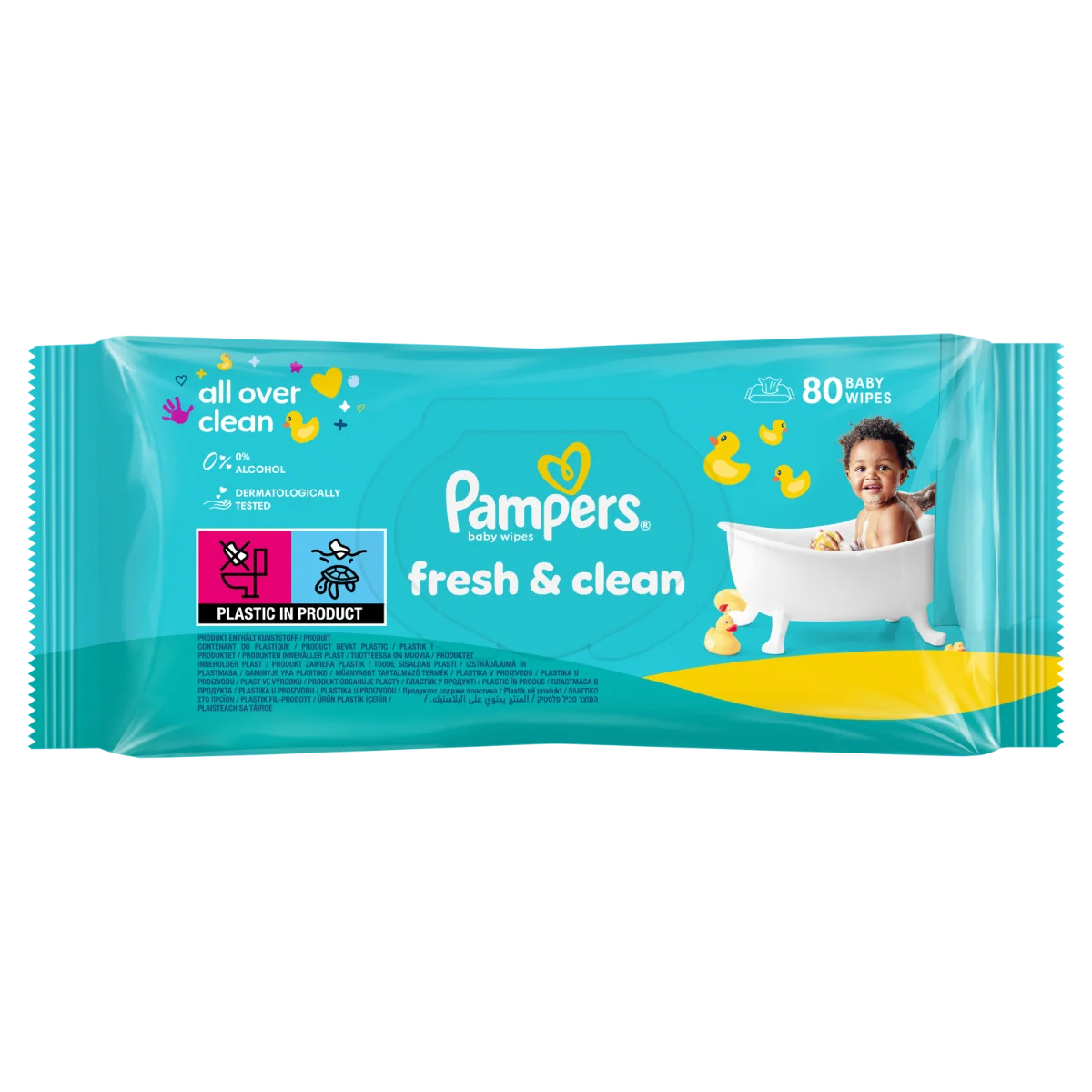 Servetele umede Fresh Clean, 80 bucati, Pampers