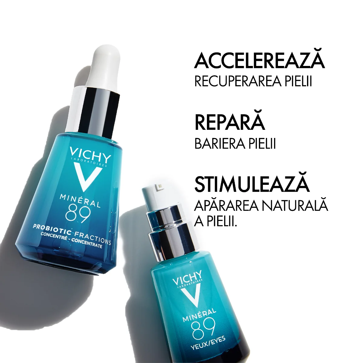 Ser pentru fata regenerator si reparator Mineral 89 Probiotic Fractions, 30ml, Vichy