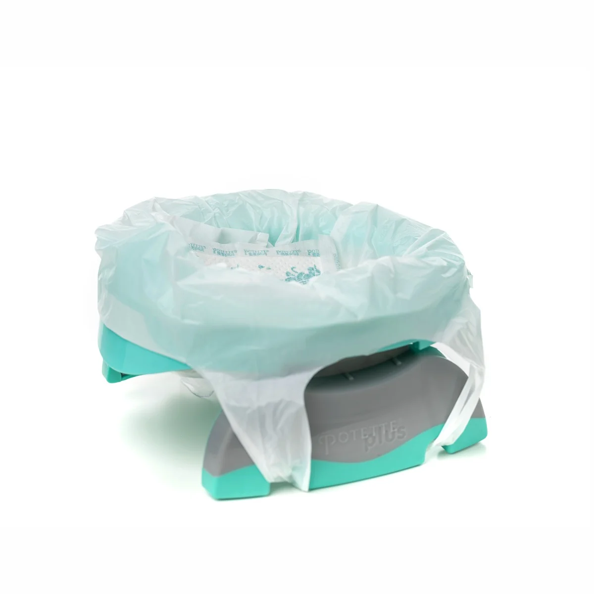 Olita portabila pliabila 2 in 1 Premium 15+ luni Teal, 1 bucata, Potette Plus